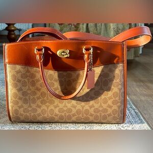 Coach CE731 Brooke Carryall Signature Canvas Leather Crossbody Bag